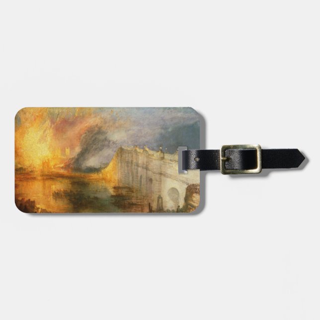 Etiqueta De Bagagem William Turner - The Burning of the Parliament (Frente Horizontal)