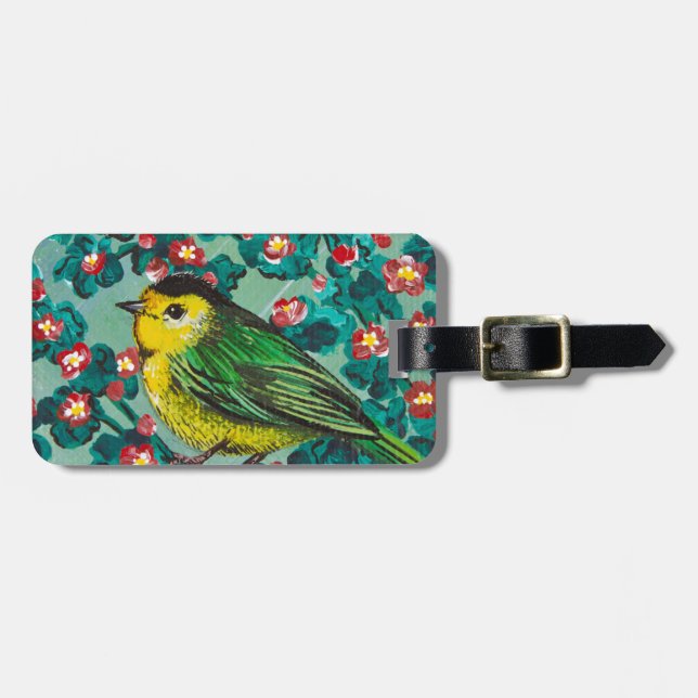 Etiqueta De Bagagem Wilson's Warbler (Frente Horizontal)