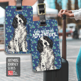 Etiqueta De Bagagem WINSTON English Setter • ArtMuse Série Journey