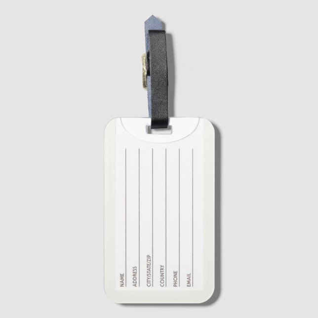 Etiqueta De Bagagem Winter Greeting Card (Verso Vertical)