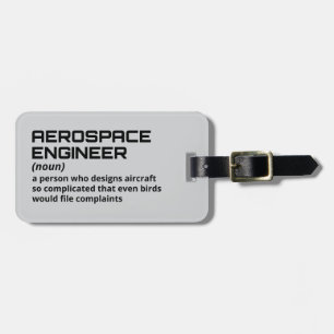 Etiqueta De Bagagem Witty Aerospace Engenheiro