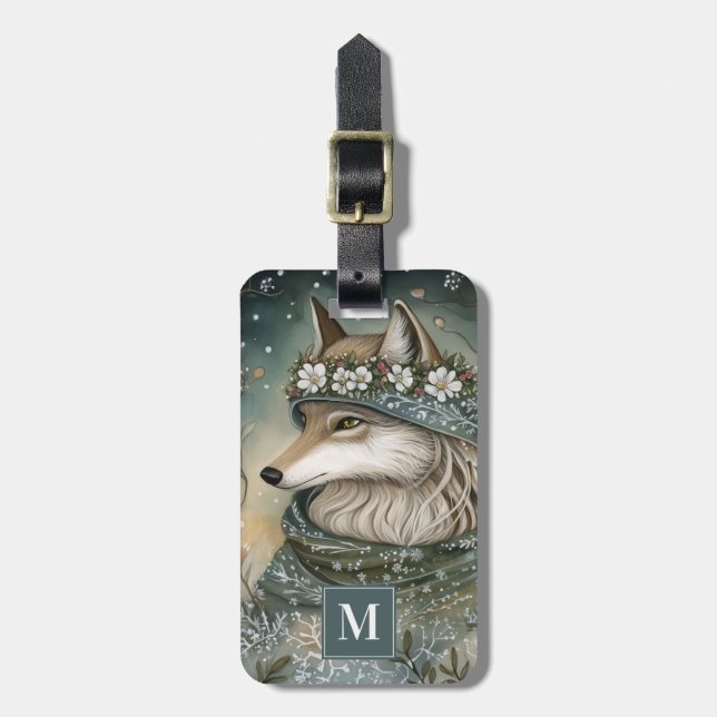 Etiqueta de bagagem Wolf (Frente Vertical)