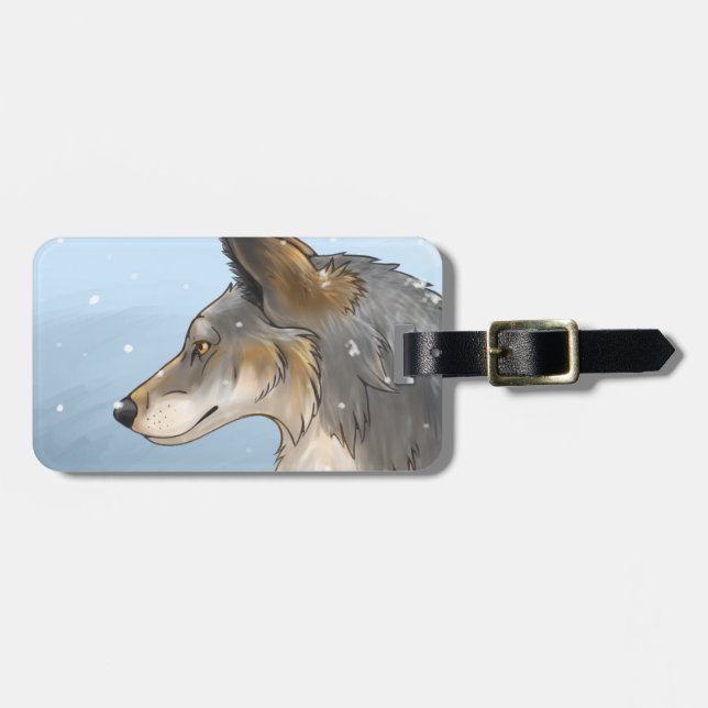 Etiqueta De Bagagem Wolf Northwestern (Frente Horizontal)