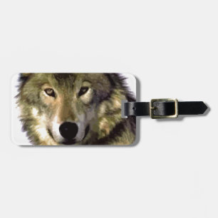 Etiqueta De Bagagem Wolf Portrait