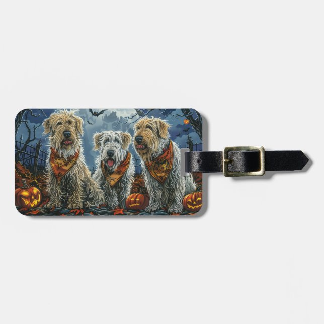 Etiqueta De Bagagem Wolfhound Halloween Spooky (Frente Horizontal)