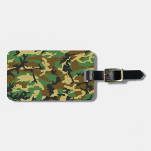 Etiqueta De Bagagem Woodland Camo Pattern