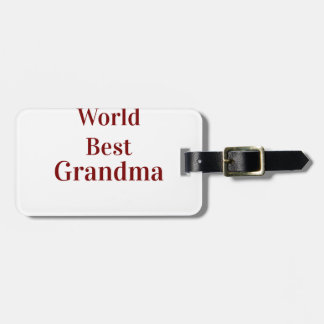 Etiqueta De Bagagem World best Grandma grandmother grandparents pink n