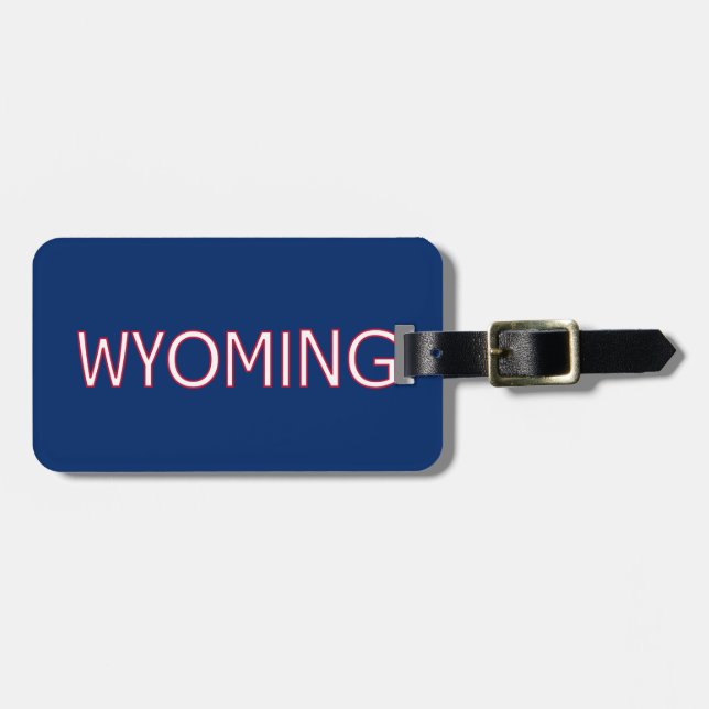 Etiqueta De Bagagem Wyoming (Frente Horizontal)