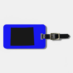 Etiqueta De Bagagem Wyoming azul e preto