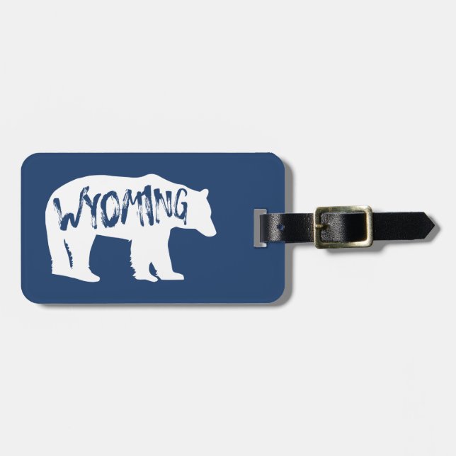 Etiqueta De Bagagem Wyoming Bear (Frente Horizontal)