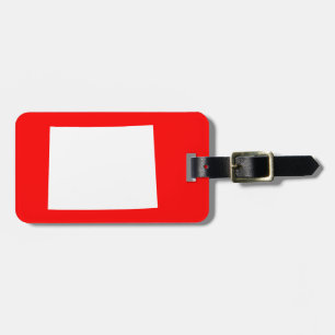 Etiqueta De Bagagem Wyoming vermelho e branco