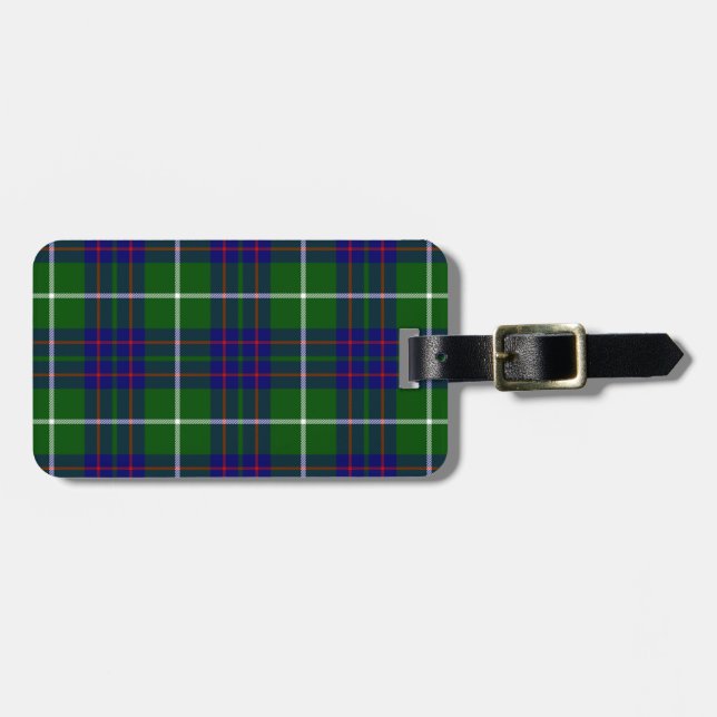Etiqueta De Bagagem Xadrez azul-tartan tartan MacIntyre (Frente Horizontal)