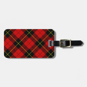 Etiqueta De Bagagem Xadrez preto Wallace Tartan