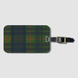 Etiqueta De Bagagem Xadrez Tartan Azul Verde e Vermelho