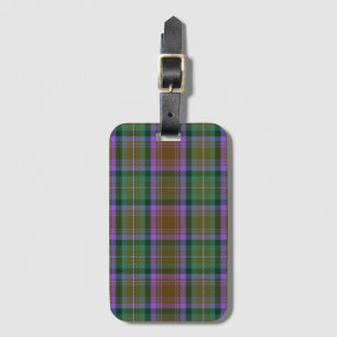 Etiqueta De Bagagem Xadrez Terra Violeta Verde Skye Vintage
