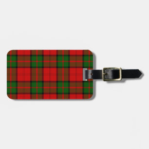 Etiqueta De Bagagem Xadrez verde-vermelha Dunbar tartan