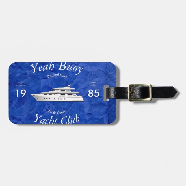 Etiqueta De Bagagem Yacht Club Sim Buoy (Frente Horizontal)