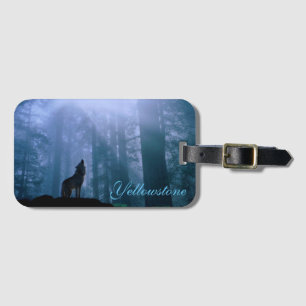 Etiqueta de Bagagem Yellowstone-Lobo