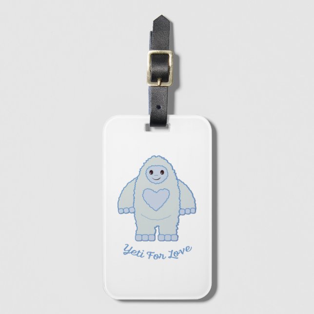 Etiqueta De Bagagem Yeti for Love (Frente Vertical)