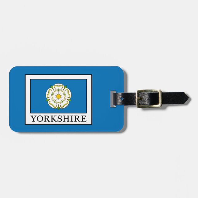Etiqueta De Bagagem Yorkshire County Inglaterra (Frente Horizontal)