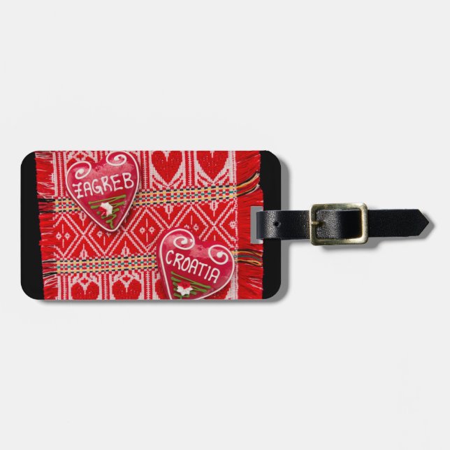 Etiqueta De Bagagem Zagreb Croácia Souvenir (Frente Horizontal)
