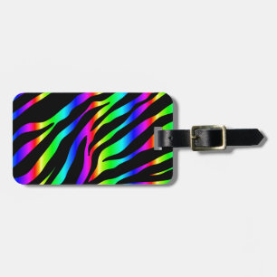 Etiqueta De Bagagem zebra arco-íris