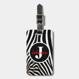 Etiqueta De Bagagem Zebra Monogramada