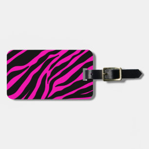 Etiqueta De Bagagem zebra rosa