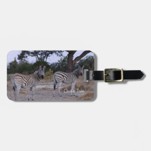 Etiqueta De Bagagem Zebra Twins Tirar Foto Duas Vezes