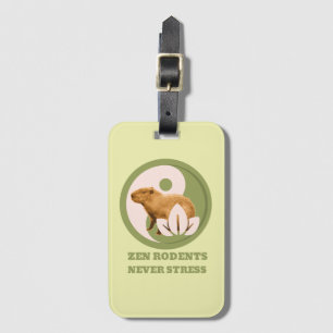 Etiqueta De Bagagem Zen Rodents Nunca Stress Capybara