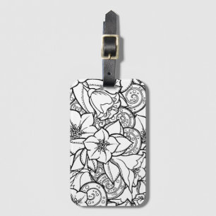 Etiqueta De Bagagem Zendoodle florido