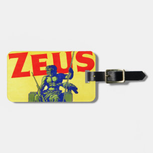 Etiqueta De Bagagem Zeus - design do poster vintage
