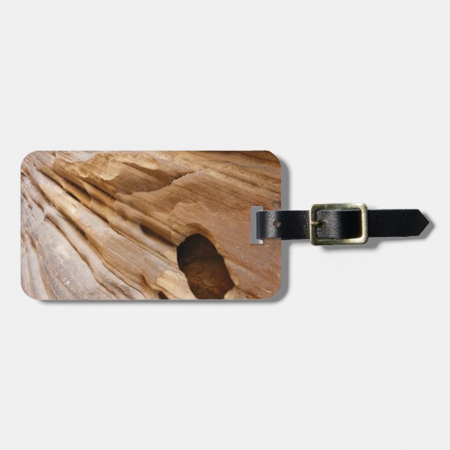 Etiqueta De Bagagem Zion Canyon Wall I Abstrato Natureza Fotografia (Frente Horizontal)