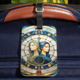 Etiqueta De Bagagem Zodiac - Gemini Os Gêmeos