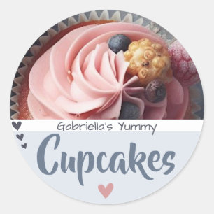 Etiqueta de Baking do Modelo de Foto do Cupcake Li