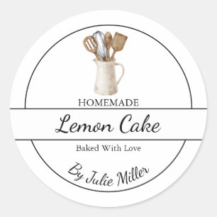 Etiqueta de Baking e Cozinhar em casa simples