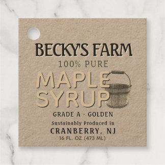 Etiqueta de Balde dos Fatos Nutricionais do Xarope