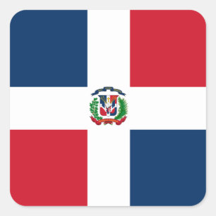 Etiqueta de Bandeira da República Dominicana
