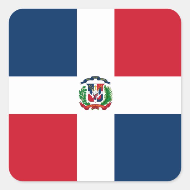 Etiqueta de Bandeira da República Dominicana (Frente)