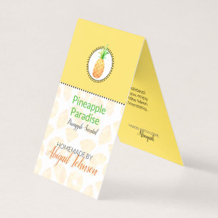 Etiqueta de Banho e Corpo Caseiro de Abacaxi   Tag