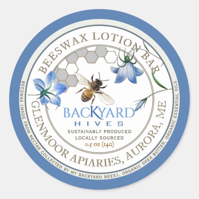 Etiqueta de Bar de Loção Apiary Sustainable Lotion (Frente)
