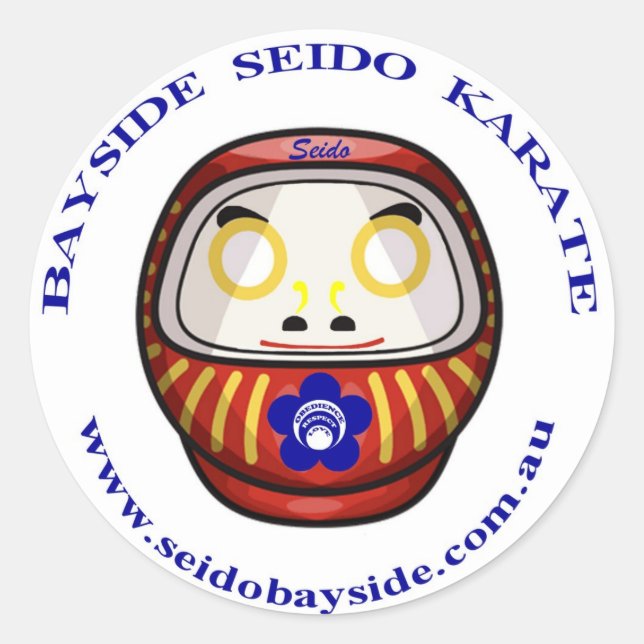 Etiqueta de Bayside Seido Daruma Daishi (Frente)