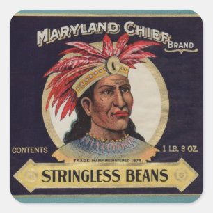 Etiqueta de Beans sem Cordas Chefe de Maryland, 19
