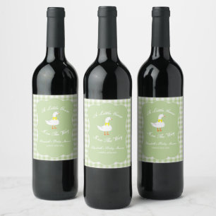 Etiqueta de Bebida para Chá de Bebê Little Goose