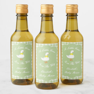 Etiqueta de Bebida para Chá de Bebê Little Goose