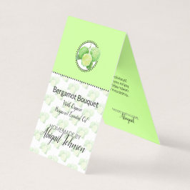 Etiqueta de Bergamota para Produtos de Banho e Cor