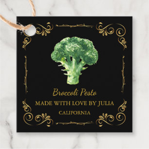 Etiqueta de Bloqueio da Vintage Homemade Broccoli 
