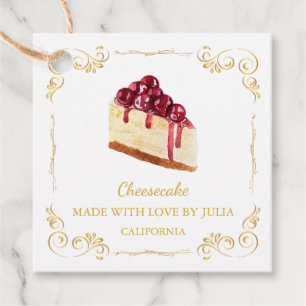 Etiqueta de Bloqueio de Cheesecake Square Vintage
