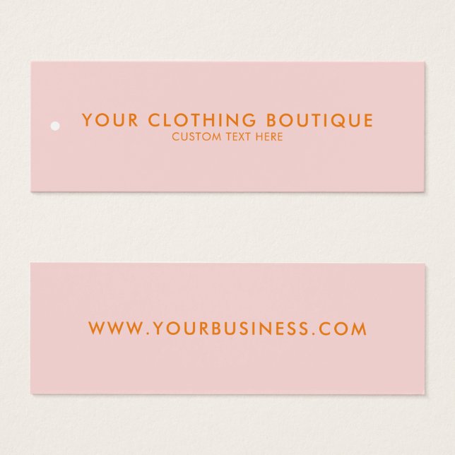 Etiqueta de bloqueio de etiqueta de negócios minim (Frente & Verso)