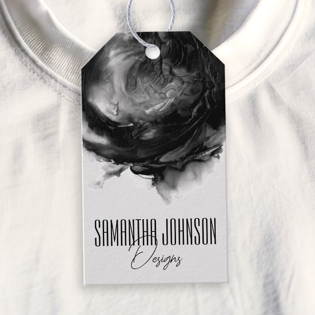 Etiqueta de bloqueio de negócio de vestuário preto (Criador carregado)